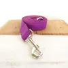 Colliers de chien collier violet et laisse avec un nœud papillon pour un grand petit tissu de coton boucle en métal