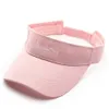 Visors Ballkappen Sonnenvisierkappe für Männer Damen Beach Pool Kopf Sonnenvisier mit Text schwarz rosa weiß Stickerei leeres einfaches Design 240412