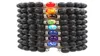 Vulkanisk sten unisex chakra energi armband naturliga svarta lava stenarmband 8mm färgglada strängar pärla armband smycken gåva j9438498