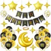 39pcs Moon Star Balloon Set for Eid Mubarak Festivat