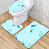 Bath Mats Modern Style Bathroom Carpet Set Shower Mat Toilet Seat Cover Pedestal Rug Home Decoration Anti-slip