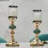 Kaarsenhouders Europeaan metaal kandelaar luxe vergulde pendulum eettafel diner vakantiedecoratie aroma houder