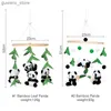 Mobiler# Baby Mobile Rattles Panda Doll Toy 0-12 månader för Baby Newborn Crib Bell Toddler Carousel Baby Education Toy Kids Gift Y240412