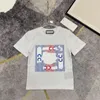 Camiseta infantil T-shirt Designer de luxo T-shirt Top-shirt Boys and Girls Cherry Red Cherry bordado Letra de algodão Pullover de manga curta AAA