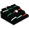 Jewelry Pouches High-Grade Grey Velvet Tray Accessories Display Box Bracelet Watches Receive Creative Shelf Holder