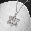 Pendant Necklaces Stainless Steel Solomon Star Of David Cross Necklace For Men Women Fashion Punk Judaism Lucky Amulet Jewelry Gift