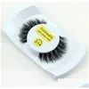 False Eyelashes 100% Real Mink Natural Thick Fake Eye Lashes Makeup Extension Beauty Tools Drop Delivery Health Eyes Otz5K