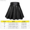 Skirts Women Faux Leather Skirts High Waist Elastic Mini Short Skirt Multipurpose For Skater Work Nightclub