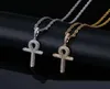 Hip Hop Anhur Diamonds Pendant Halsband för män Kvinnor Luxury Crystal Gold Silver Pendants 18K Gold Plated Ankh Chain Necklace Gifts5994572