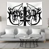 90x150cm Dark Metal Band Marduks Tapestry hängande konst tryckt svart guldband flaggor Banner Bar Cafe Hotel Decor