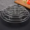 Dubbelpannor Steaming Shelf Rostfritt stål Bold Low Foot Steamer Cooking Rack Round Dumpling Four Legged Pot Kitchen Cookware For Home