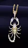 Animal Scorpion Hip Hop Pendant with 18K Yellow Gold Necklace Cubic Zircon Men039s Necklace Jewelry for Gift3786456