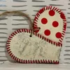 Decorative Figurines Baseball Pendant Heart-shaped Handmade Vintage Style With Hanging Rope Love-themed For Lovers Valentine's Day G