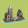 Market Medieval Town Landscape Sreies Moc Bazaar Idee creative Bulling Bricks Modulare Architecture Model Blocks Toy Gift Kids Kids