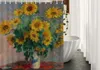 Rideaux de douche Bouquet de peinture à l'huile florale Bouquet de tournesols rideaux par ho me lili intérieur étanche décoratif avec crochets