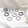 Eheringe 8pcs/Set Fashion Einfaches Set für Frauen Geometrische Multi -Joint -Finger -Ring -Mädchen Geburtstagsfeiertag Party