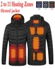 MEN039S Jacken beheizte Weste Jacke waschbarer USB -Ladung mit Kapuze -Baumwollschicht Elektrische Heizung warme Outdoor -Camping -Wanderung1639302