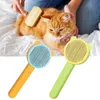 Pet de toilettage Peigne 60 ° Brosse de cheveux auto-nettoyage à aiguille à glis