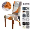 Chair Covers XL Size Printed Cover Spandex Stretch High Back For Dining Room Wedding El Banquet Home Kitchen Seat Case