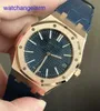 AP Crystal Pols Watch Royal Oak Series 15510or OO D315CR.02 Rose Gold Blue Plate Mens Fashion Leisure Business Watch