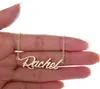 Custom Women 18k gold plated personalized Name Necklace quot Rachel quot Stainless Steel Personalized Pendant letters Nameplat1598614