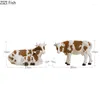 Декоративные фигурки Смола моделирование животных коров скот -скот мать и детская статуя
