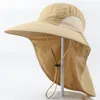 Cappelli larghi brim unisex per la protezione della protezione solare esterna protezione da sole Sun Mosquito UV Fisherman Hat Men