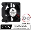Cooling 2sts GDSTIME DC 12V FAN 35mm 35x35x10mm Dual Ball Mini Brushless Cooler Fan 35mmx10mm 3cm Computer Axial 3D Printer Cooling Fan