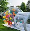 8.2ft/10ft opblaasbaar bellenhuis met blower luchtpomp bubbeltent waterdichte transparante koepel voor thuisfeestparken evenement