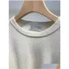 Dames t-shirt dames t shirts lente wol gemengd brunello losse korte mouwen trui trui cucinelli witte druppel levering kleding kleding otrb1