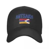 Ball Caps Artsakh Nome do país com bandeira Sun Baseball Cap Breathable Ajuste Mulheres Mulheres Chapéu de futebol ao ar livre para presente