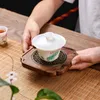 Tea Trays Black Walnut Plum Blossom Pot Holder Insulation Solid Wood Cup Creative Set Accessories