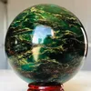 Decorative Figurines Beautiful Natural Emerald Quartz Crystal Ball Spiritual Healing Gem Energy Divination Collection Wedding Decoration