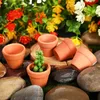 100 pcs minuscules pots en terre cuite - 1,3 pouce petit mini pots en argile avec trous de drainage fleur crènes en terre cuite pots pour en / extérieur 240329