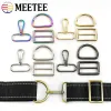 2Sets 16-38mm Metal Bag Buckle For Strap Tri-Glide Slider D Ring Clasp Webbing Dog Collar Adjuster Hooks Diy Sy Accessoarer