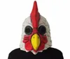 Witte latex Rooster Volwassenen Mad Chicken Cockerel Mask Halloween eng grappig maskerade cosplay masker feestmasker 2207042969772