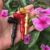 Mais recente mini colorido de liga de alumínio colorido tubo de mão portátil filtro de erva tabaco tigela tigela fumando cigarro Tubo inovador Removable Handle DHL