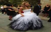 White and Black Quinceanera Dresses Lovely Sweetheart Off the Shoulder Ball Gown Debutante Gowns Organza Ruffle Beading Sweet 16 D8342141