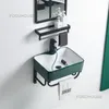 Lavabos de baño de cerámica nórdica pared para la pared de la pared colgada de baño de baño minimalista de lavado de lavado de cocina balcón de balcón manual