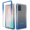 Étui en couleur de bonbons épais pour Samsung Galaxy Note 20 Note20 Ultra Durable Transparent Téléphone Back Cover Shockproofing Shell Double Couche