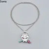 Подвесные ожерелья Donia Jewelry European и American Emale Emale Leopard Head Rose Titanium Steel Micro Inset Colles