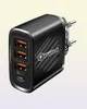 4 PORTS PD USBC AC Home Chargers Travel Wall Charger Power Adapters High Speed Plugs voor iPhone 13 Samsung HTC Android Telefoon PC W9030991