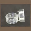 Mum tutucular 100 PCS küçük teraryum boş kaplar mumlar temiz cam çay bardağı ışıkları ghee plastik tutucu şamdan