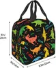 Borsa per il pranzo del dinosauro giurassico per bambini Dino -isolamento del pranzo isolato Mini Cooler Torna a scuola Dino Termal Meal Tote