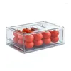 Bouteilles de rangement réfrigérateur Boîte de tiroir transparent réfrigérateur réfrigérateur armoire empilable Vegatables Organisateur de fruits