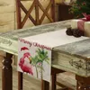 Jul Flamingo Starfish Watercolor Table Runner Wedding Decor Table Runner Christmas Home Dining Table Decor Traycloth