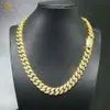 Hip Hop sieraden Aanpassing DE 10mm 10k 14K GOUD MOSTENDE DIAMONDEN 2 RIJ STONE MIAMI CUBAN LINKKAND