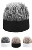 Fake Hair Wig Sun Cap for Men and Women Funny Cool Hip Hop Cap Short Melon Cap Solid Color Skullcap Baggy Retro Ski Fisherman Do w8296309