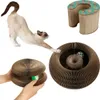 Interaktiva kattleksaker Ball Magic Cat Scratch Board Toy With Bell Cat Slipning Claw Cat Climbing Frame Cats Interactive Toys