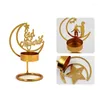 Candle Holders Arab Style Metal Golden Holder Decorative Art Crafts Accessory For Home Festival Wedding Party Decoration